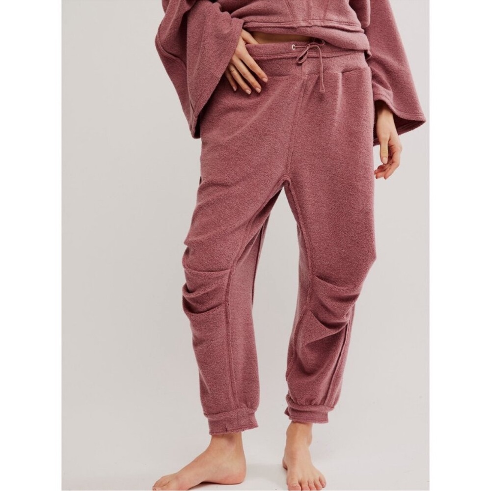 NWT FREE PEOPLE (2PC) Day Off Pullover/Fleece Jogger Set Wild Ginger SZ: M - Picture 7 of 13